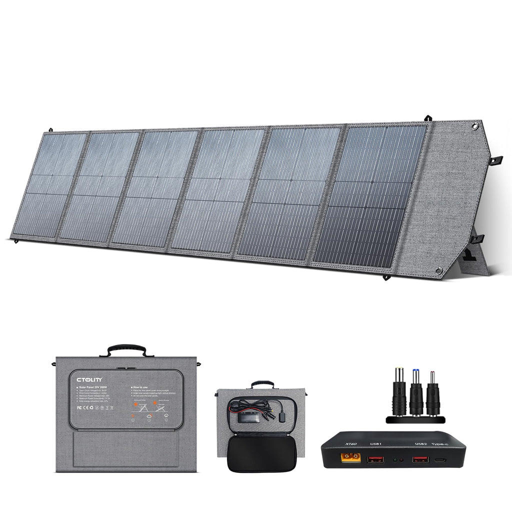 400W Portable Solar Panel for Power Station, Foldable Solar Panels