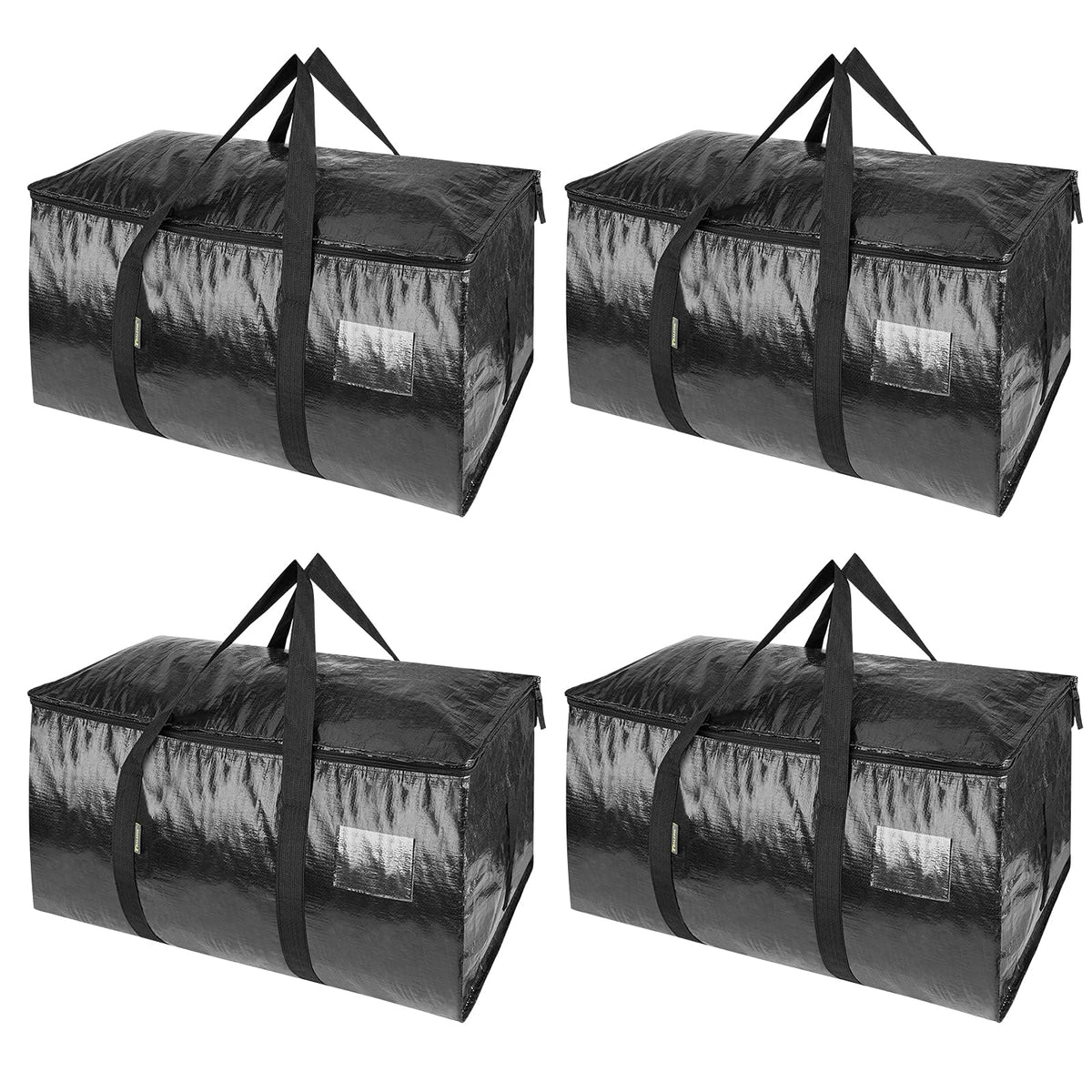 BALEINE 16-Pack Oversized Moving Bags with Reinforced Handles, Heavy-Duty Storage Tote for Clothes, Moving Supplies (Clear, 16-Pack)