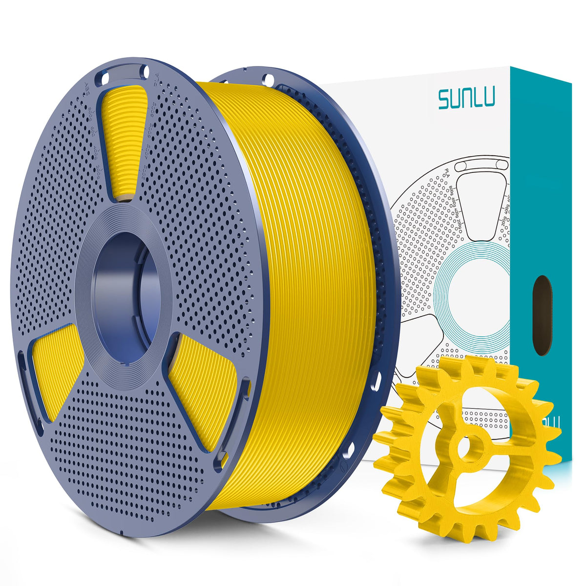 SUNLU PLA+2.0 3D Printer Filament, Multicolor, 10-Pack (10KG)