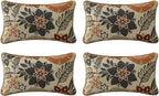 Outdoor Sunbrella Decorative Pillows Pack of 4, 20" x 12" Outdoor Pillow Set for Couch Bed Throw Patio Sofa, Airies Marble