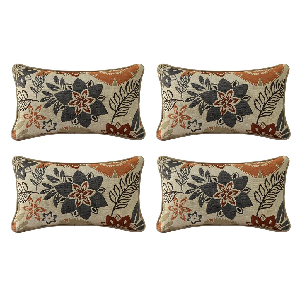 Outdoor Sunbrella Decorative Pillows Pack of 4, 20" x 12" Outdoor Pillow Set for Couch Bed Throw Patio Sofa, Airies Marble