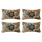 Outdoor Sunbrella Decorative Pillows Pack of 4, 20" x 12" Outdoor Pillow Set for Couch Bed Throw Patio Sofa, Airies Marble