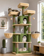 Globlazer Big XXL Cat Tower for Indoor Multiple Cats, F80, Dark Grey