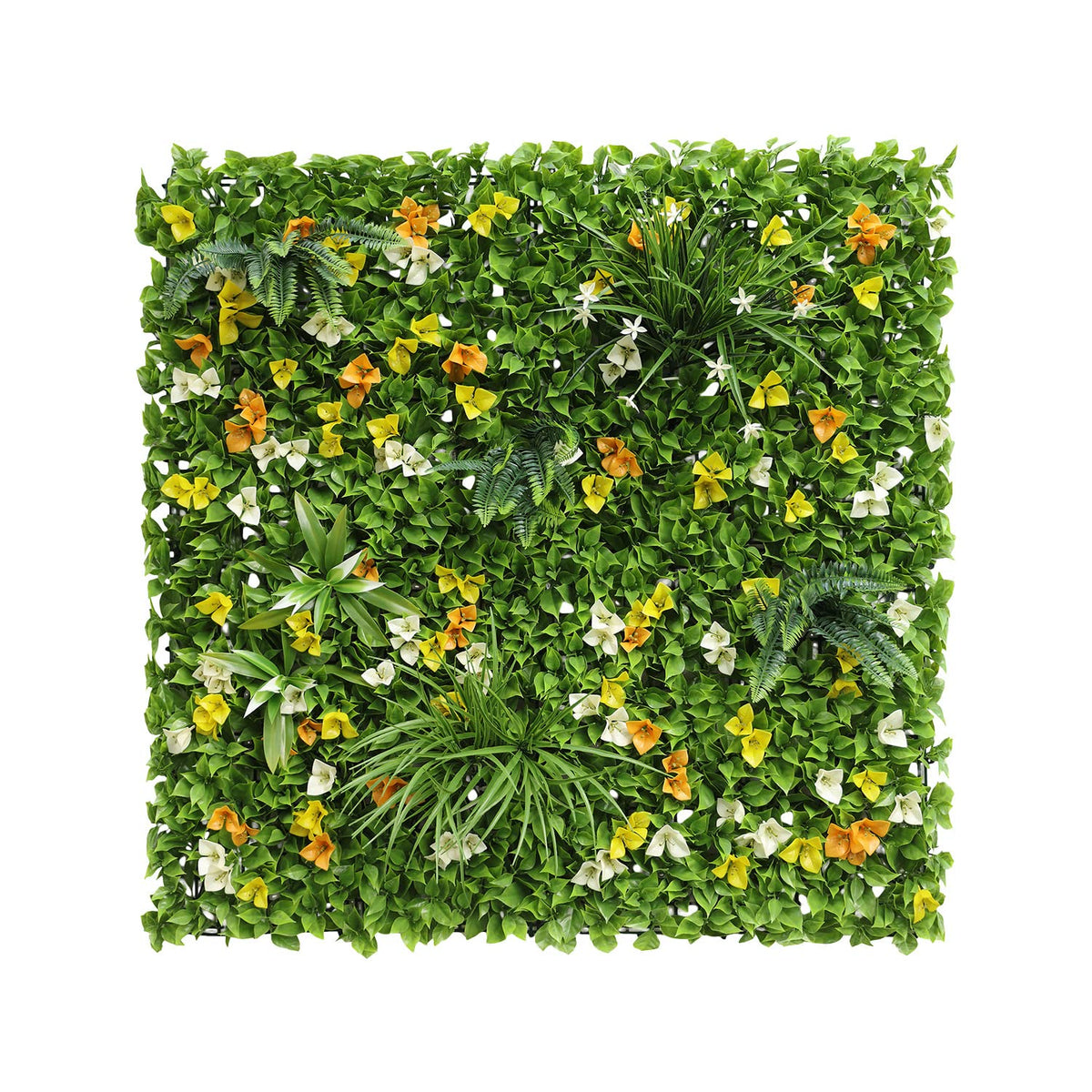 ECOOPTS 20"x20" Faux Ivy Privacy Fence Screen Artificial Boxwood Panels Topiary Hedge Plants for Indoor Outdoor Decoration, 12 Mixed Leaves, 30 Packs