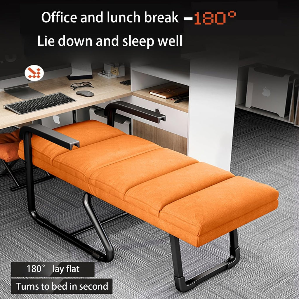 Padded Folding Chairs Backrest Adjustable In 6 Levels,folding Chairs Sit Or Lie Down,folding Chair With Armrests,folding Chairs For Office And Lunch Break,padded Folding Chairs With One-piece Frame (