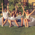 Realspring Inflatable Bean Bag Chairs,Coffee,4 Pcs