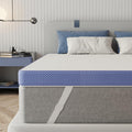 BedsPick Twin Mattress Topper, 3 Inch Memory Foam Cooling Gel Foam Bed Mattress Topper for Pain Relief, Soften Firm Mattress for Single Room, Washable Cover, Non-Slip Elastic Band, CertiPUR-US