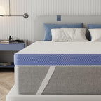 BedsPick Twin Mattress Topper, 3 Inch Memory Foam Cooling Gel Foam Bed Mattress Topper for Pain Relief, Soften Firm Mattress for Single Room, Washable Cover, Non-Slip Elastic Band, CertiPUR-US