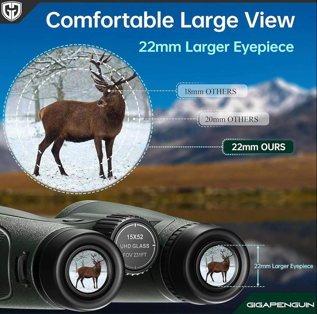 Osmo Optic Edge Binoculars, High Powered with Upgraded Phone Adapter