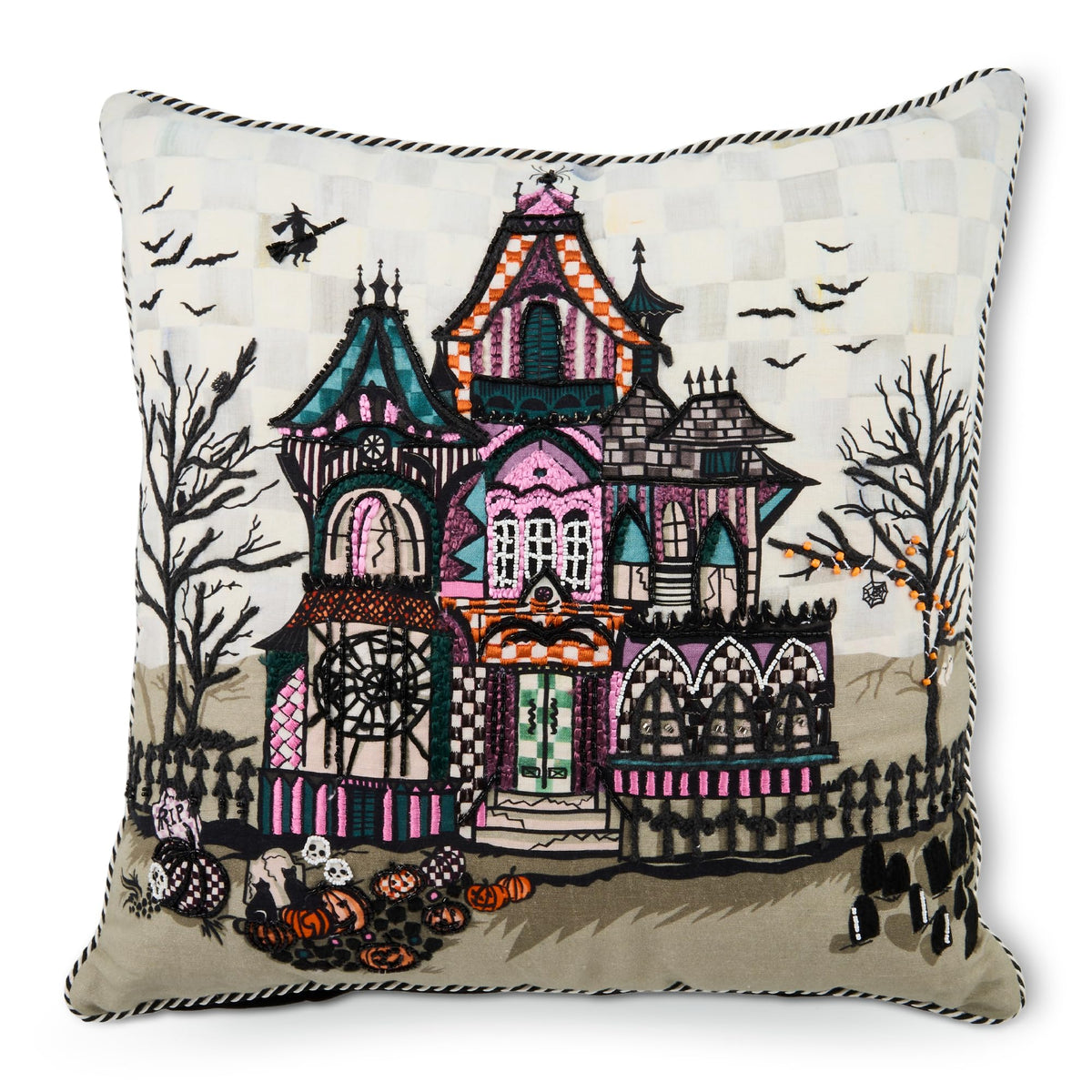MACKENZIE-CHILDS Throw Pillow, 20x20, Frankenstein