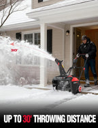 PowerSmart 21 Inch Corded Electric Snow Blower, 15 Amp, with LED Light