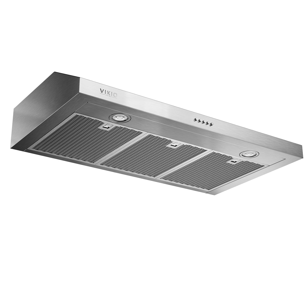 VIKIO HOME Under Cabinet Range Hood 30 Inch, 1200 CFM Dual-Motor Kitchen Vent with LED Lights, Button Control, Ducted Vent Hood, Reusable 5-Layer Aluminum Filters, Stainless Steel