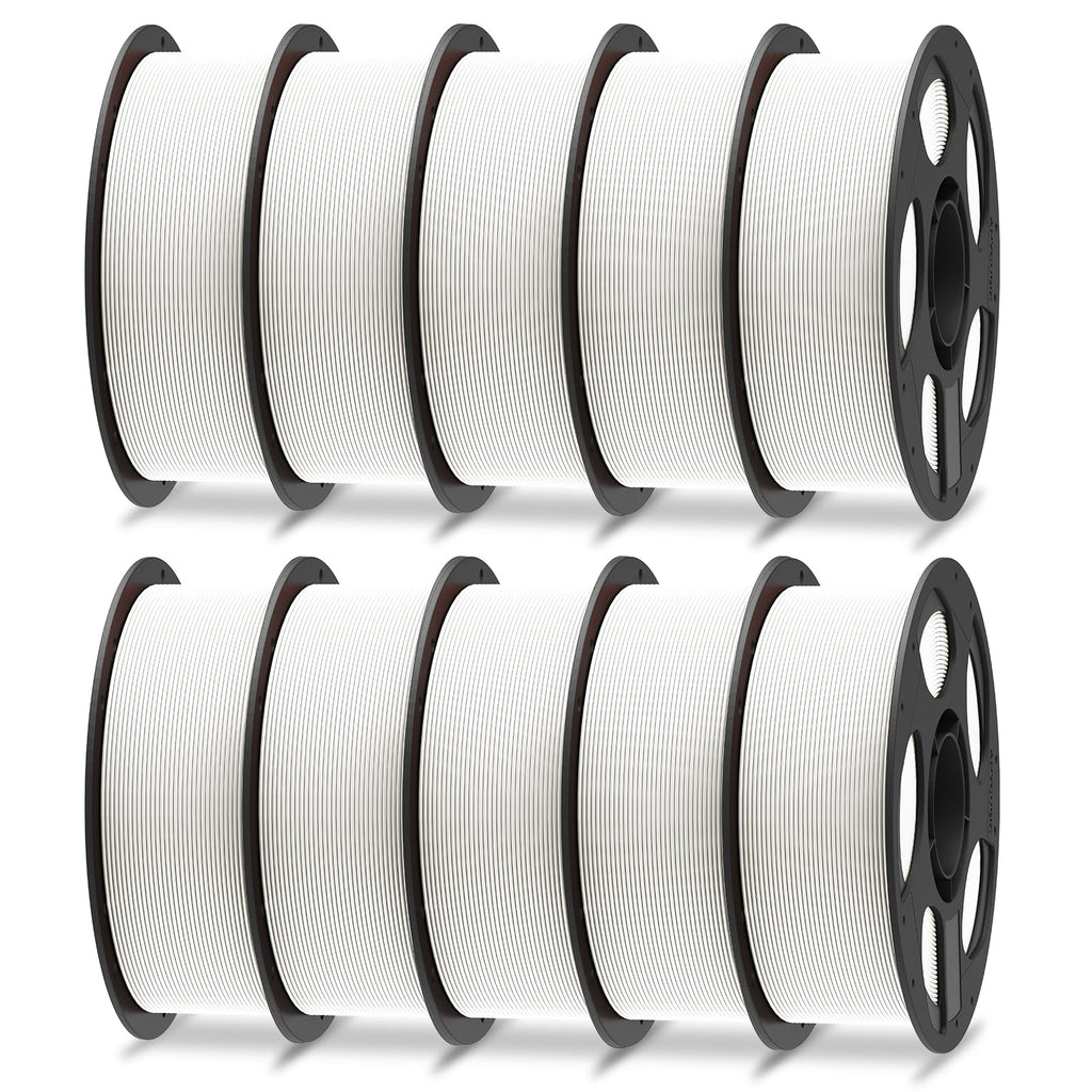 ANYCUBIC PLA Plus (PLA+), 3D Printer Filament 1.75mm Bundle, High Toughness, 1KG Spool, Black, White, Texture Grey, Pink, Red, Blue, Green, Orange, Yellow, Purple, 10KG in Total
