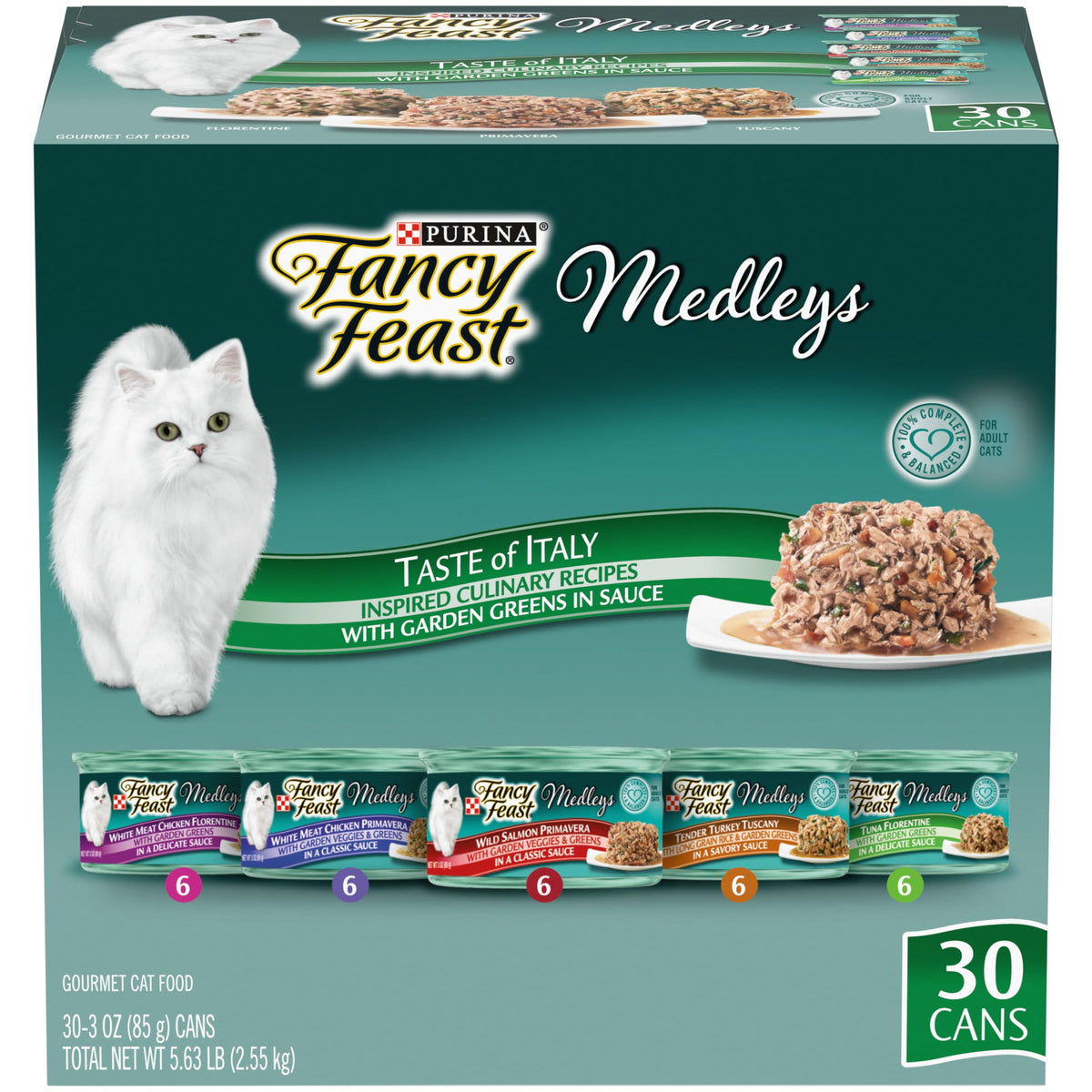Purina Fancy Feast Seafood Classic Pate Variety Pack, 3 oz Cans, 30-Pack