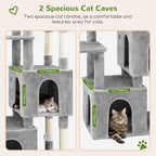 Globlazer Heavy Duty Cat Trees for Big Cats Maine Coon, F61, Light Grey