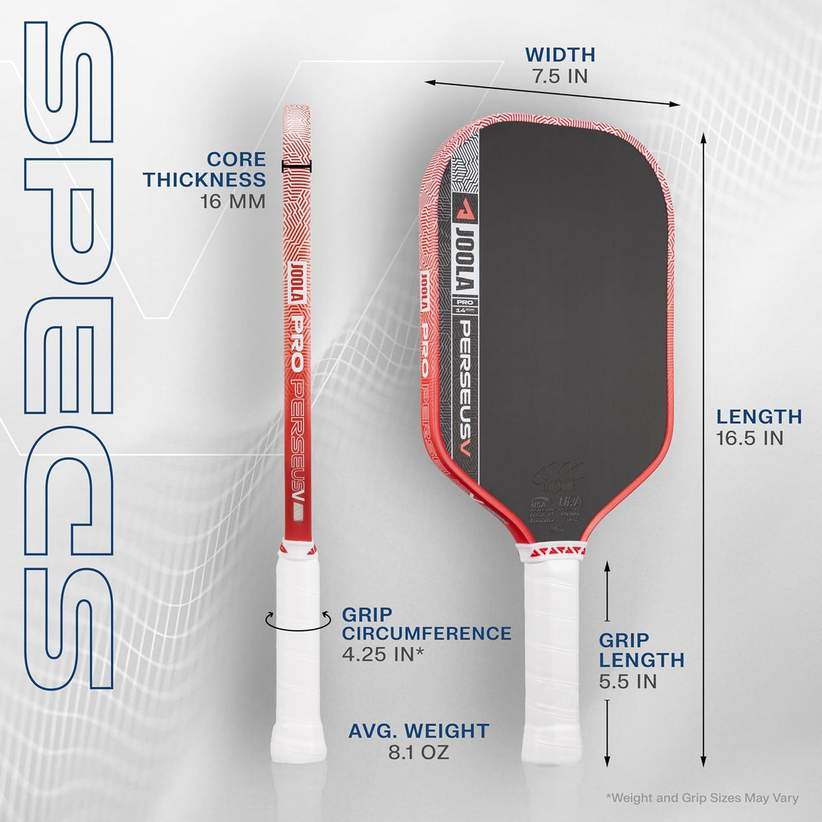 JOOLA Pro V Pickleball Paddle - 14mm/16mm - Raw Carbon Fiber Textured Surface - Enhanced Frame & Propulsion Core, USAPA & UPA-A Certified, NFC Chip Enabled, Premium Control & Lightweight Performance