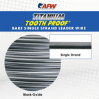 AFW Titanium Tooth Proof, Single Strand Leader Wire