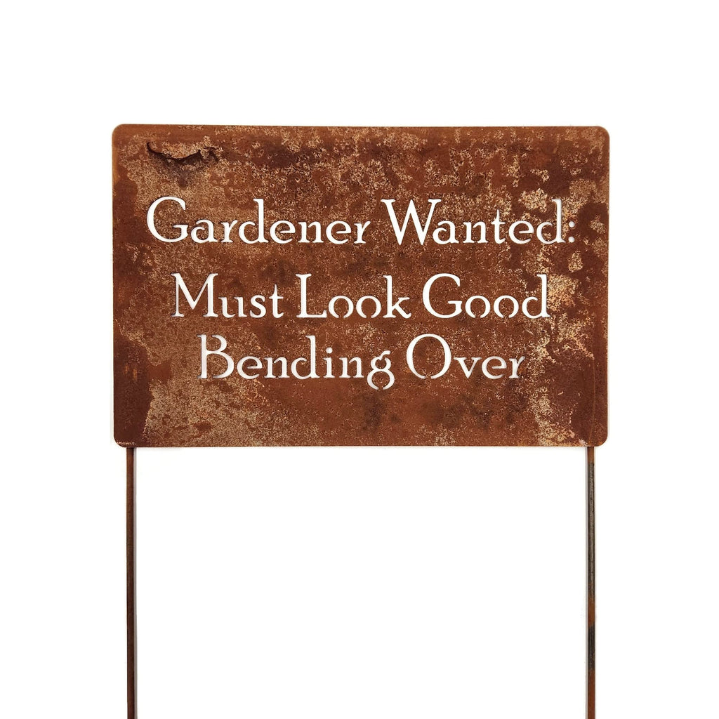 Funny Garden Stake 20 to 33 Inches Tall (No Pesticides Please, XL 33" Tall)