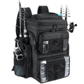 Fishing Tackle Backpack,55L Large Tackle Bag with 4 Rod Holders,Camouflage