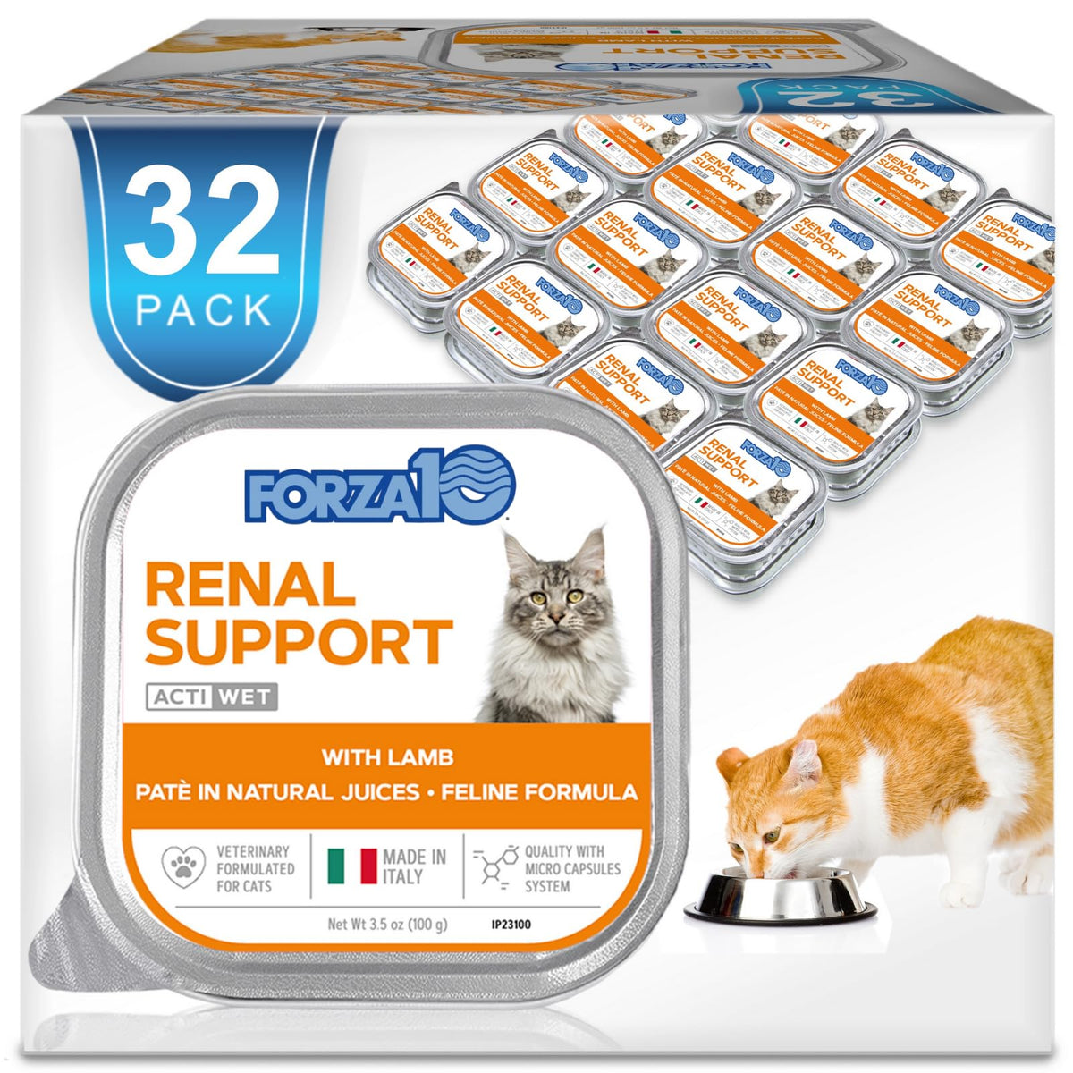 Forza10 - Renal Wet Cat Food for Kidney Support, 3.5 oz, 32-Pack
