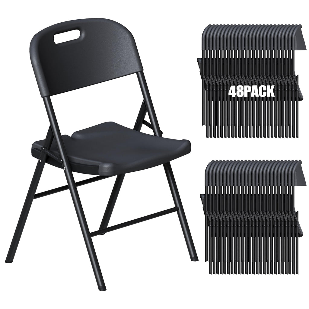 10 Pack White Folding Chairs for School Events Wedding Party Picnic