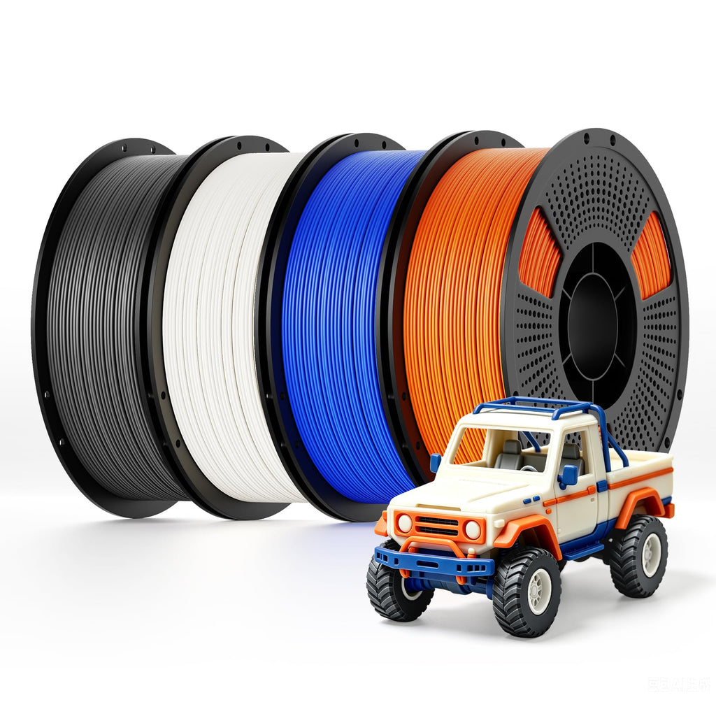 UJOY3D 10kg Elite PLA+ 3D Printer Filament Bundle, 10 Color Pack 3D Printing Filament 1.75mm, 1kg Spool 10 Pack, Black+Jade White+Cream White+Grey+Red+Cobalt Blue+Green+Orange+Yellow+Beige Skin