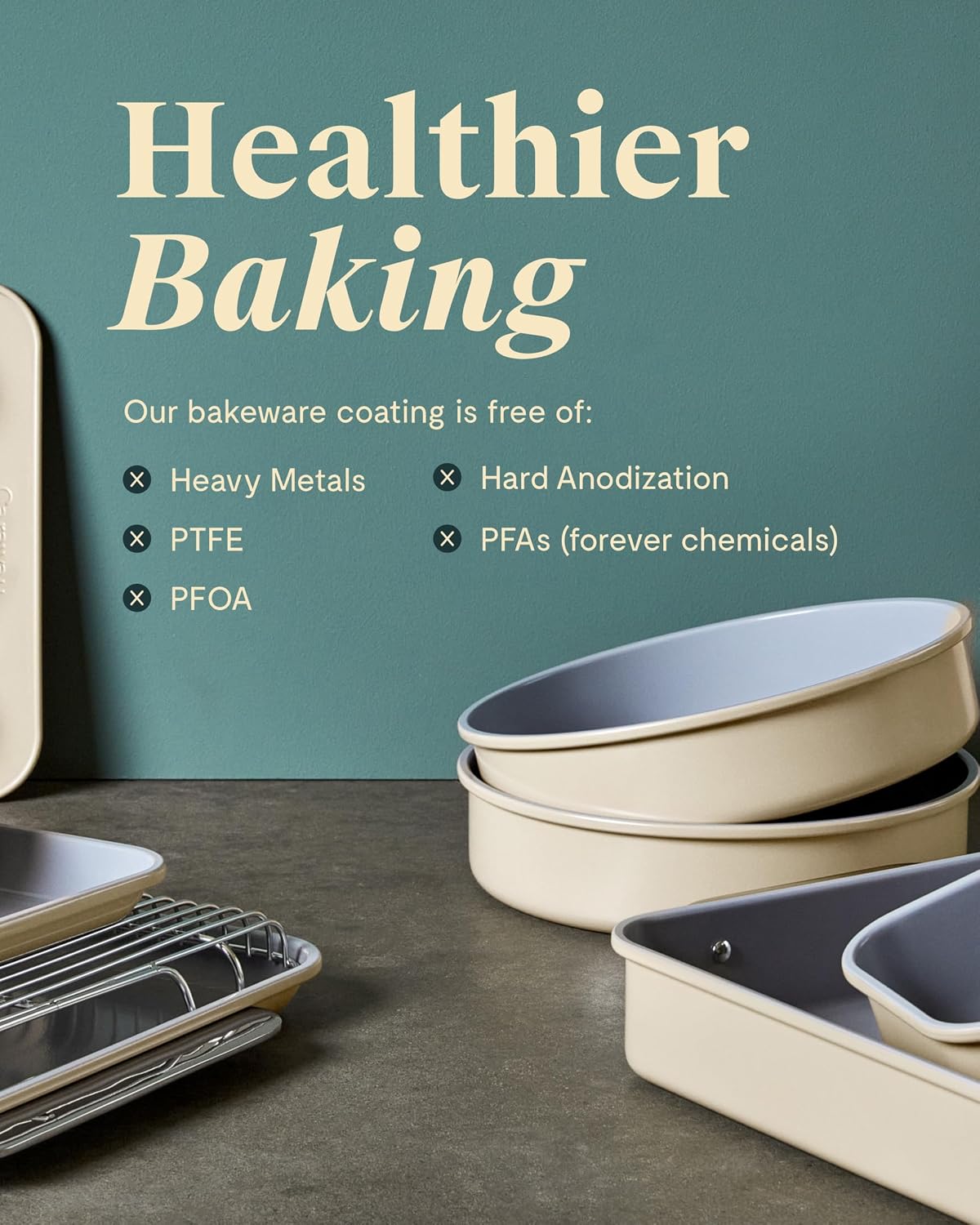 Caraway Non-Stick Ceramic-Coated 1 lb Loaf Pan Duo