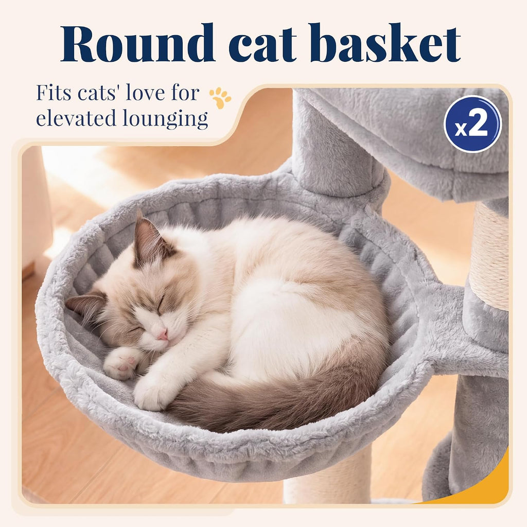 Hey-brother Cat Tree Tower with Extra Large Platform, Big Condo, MPJ070W