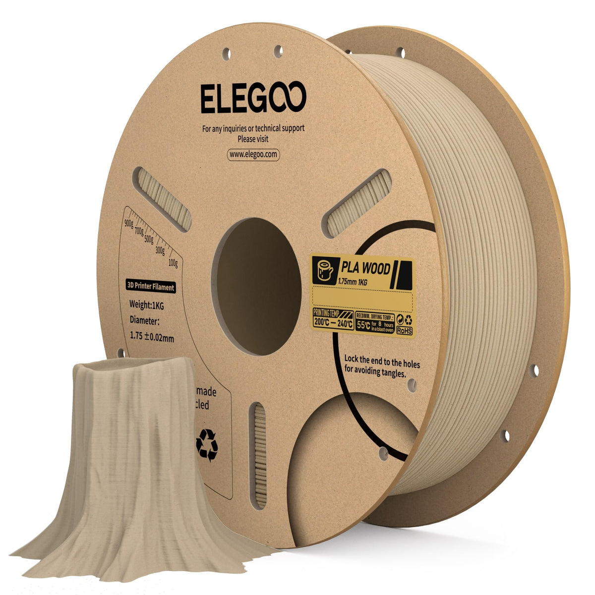ELEGOO PLA 3D Printer Filament 1.75mm Bundle Multicolors 10KG