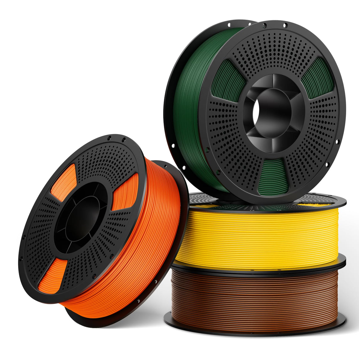 UJOY3D 10kg Hyper PLA+ 3D Printer Filament Bundle, Upgraded PLA+ Filament 1.75mm, 1kg Spool 10 Pack, Black+Cream White+Grey+Red+Cobalt Blue+Green+Christmas Green+Orange Yellow+Coffee Brown+Iris Purple
