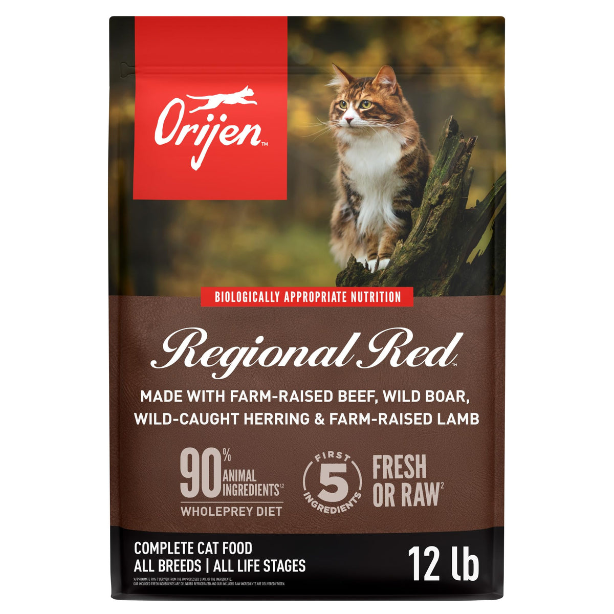 ORIJEN Grain Free WHOLEPREY Dry Cat Food Original Recipe 12lb Bag
