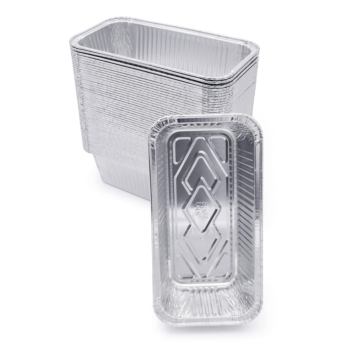 (600 Pack) Premium 2-LB Bread Loaf Baking Pans - 8.5" x 4.5" x 2.5" l Heavy Duty l Disposable Aluminum Foil Tins for Cakes Meatloaf Lasagna