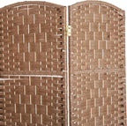 HOMCOM Room Divider 6-Panel, 6FT-Tall Folding Privacy Screen, Natural