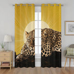 Forest Deer Curtains, Jungle Safari Animal Curtains 84 Inch Length