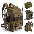 Goture Fishing Backpack with 4 Tackle Boxes,55L Tackle Backpack with Cooler