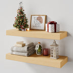60 inch Long Walnut Floating Shelf for Wall, 8" D Fireplace Mantel
