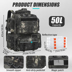 Tactical Fishing Backpack with 4 Tackle Boxes, Rod Holders & Bottle Holder