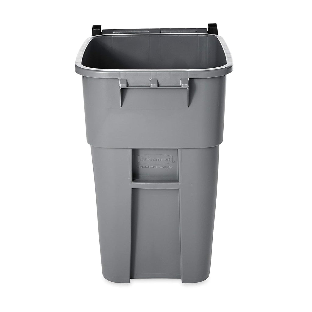 Rubbermaid Commercial Products Brute Rollout Trash Can, Gray, 65-Gallon