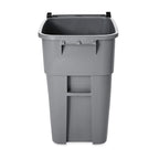 Rubbermaid Commercial Products Brute Rollout Trash Can, Gray, 65-Gallon