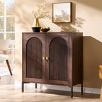 IFGET 61.75" W Modern Arched Sideboard Buffet Cabinet with Storage, Natural