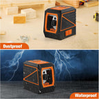 Laser Level with Tripod, 120 feet Green Cross Line Self Rotary Leveling Laser Level, Vertical and Horizontal Line, Rotatable 360 Degree, Manual Self leveling and Pulse Mode,IP54 Waterproof & Battery1