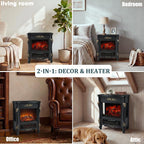 LIVILAND 1500W Electric Fireplace Stove, Indoor Space Heater