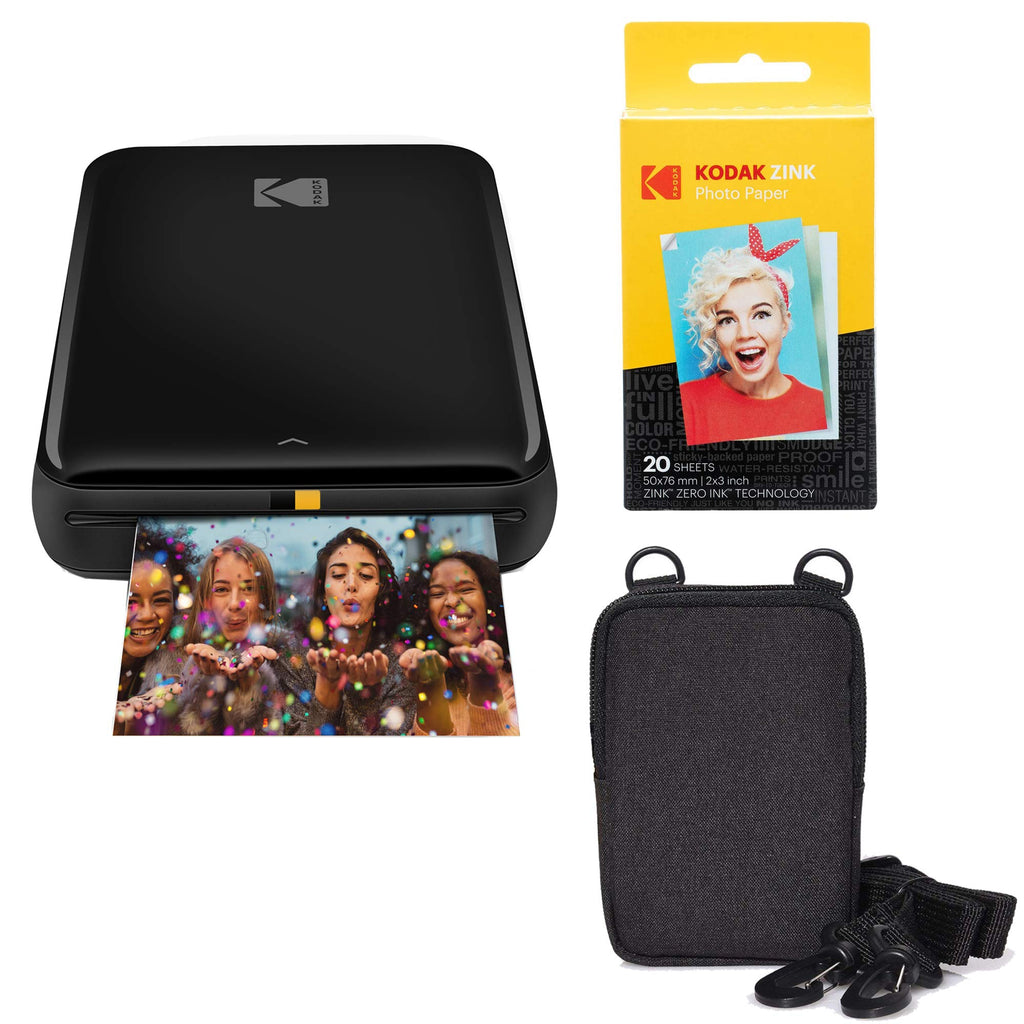 KODAK Step Wireless Mobile Photo Mini Printer (White) Go Bundle