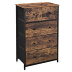 SONGMICS Dresser with 9 Fabric Drawers, TV Stand for TVs Up to 70 Inches