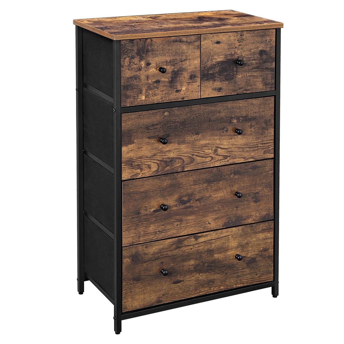 SONGMICS Dresser with 9 Fabric Drawers, TV Stand for TVs Up to 70 Inches