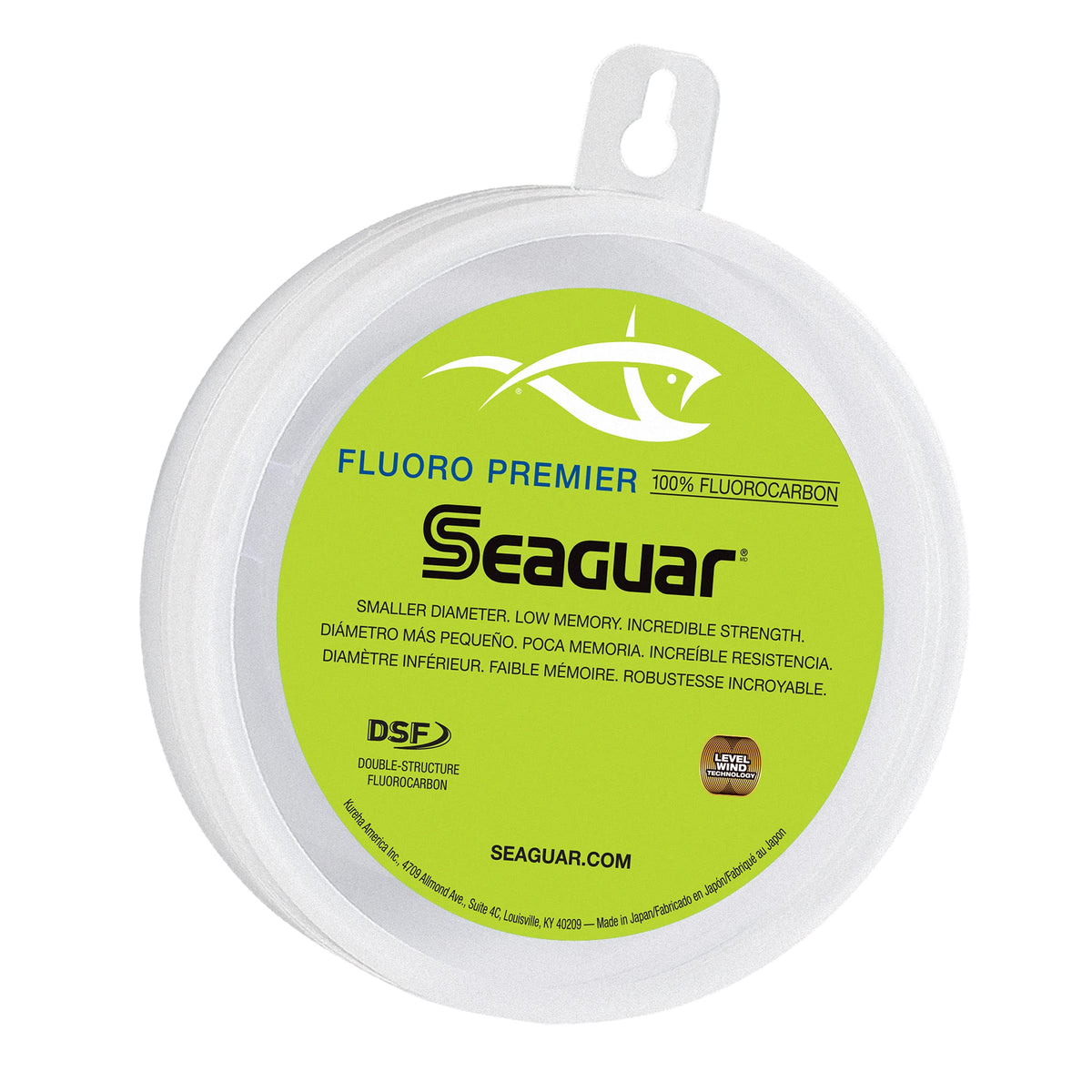 Seaguar Fluoro Premier Saltwater Fishing Line Shock Leader, 100% Fluorocarbon, Multiple Sizes