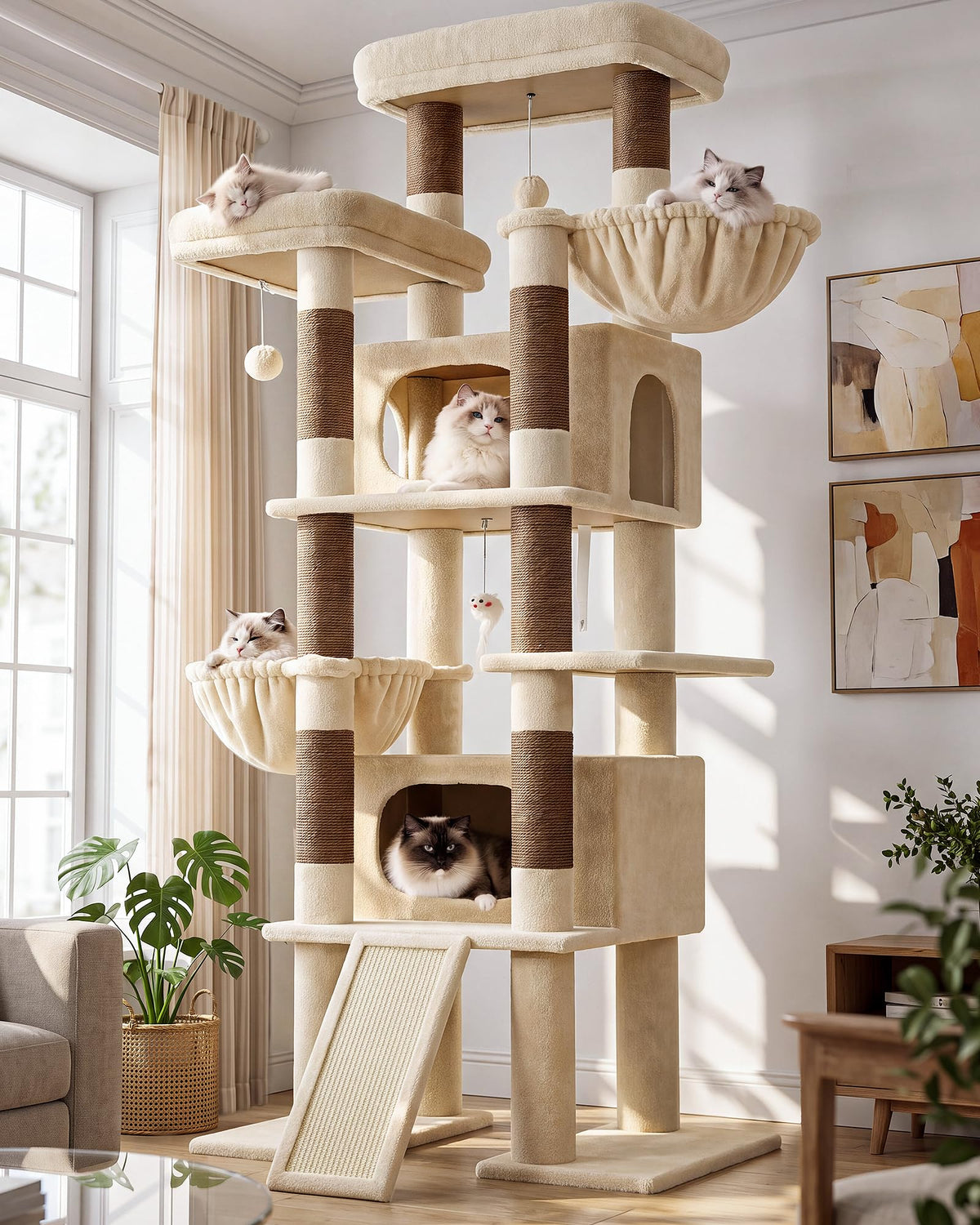 Globlazer Giant Tall Heavy Duty Cat Tower for Indoor Large Cats, F83B