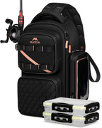 MATEIN Fishing Sling Bag with Phone Pouch, 3600 Tackle Box Backpack