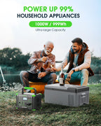 1000W Portable Power Station 999Wh, Solar Generator for Outdoor Emergency