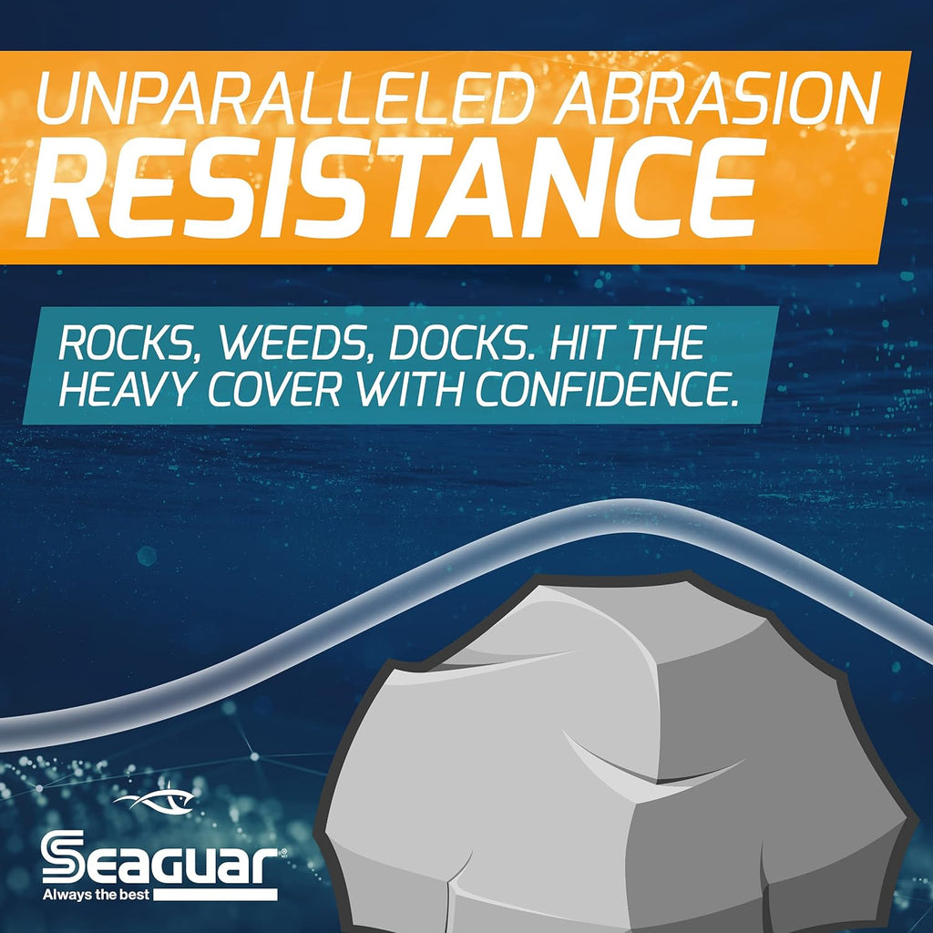 Seaguar Blue Label Fishing Leader Line for Saltwater, 100% Fluorocarbon, Clear, Multiple Sizes